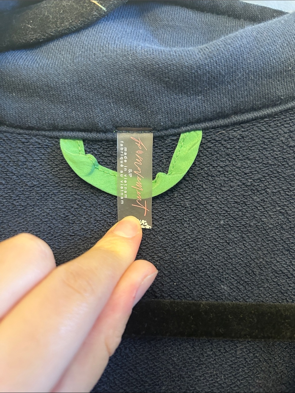 FP Movement by Free People Navy & Green Pullover Snap-Front Jacket - Picture 2 of 3